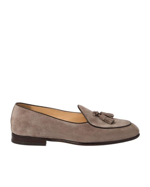 Brunello Cucinelli Brown Suede Loafers for men