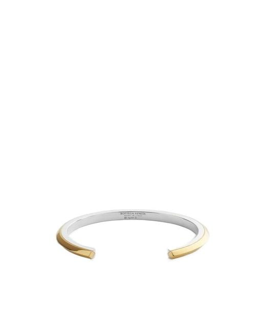 Bottega Veneta White Stack Cuff Bracelet for men