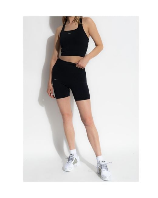 PANGAIA Black Racer-Back Compression Tank Top