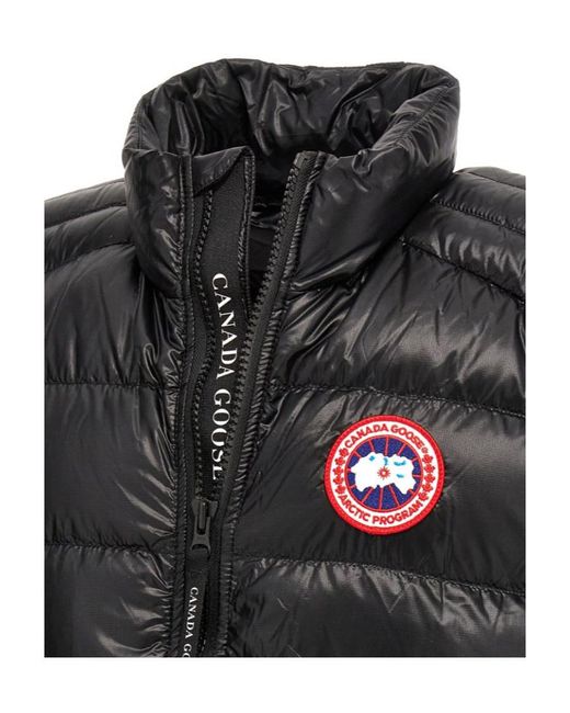 Canada Goose Black Right-Collar Sleeveless Down Vest for men