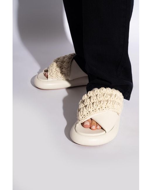 J.W. Anderson White Popcorn Platform Slides