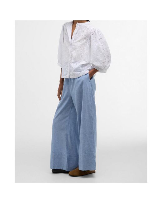 Barbour White Button-Front Blouse