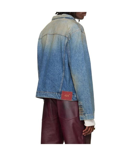 424 Blue Collection Truck Driver Denim Jacket for men