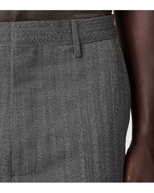 Tod's Gray Pinstripe Trousers for men