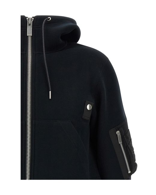 Sacai Black Long-Sleeve Bomber Jacket