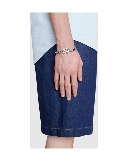 Gucci Metallic Interlocking Bracelet