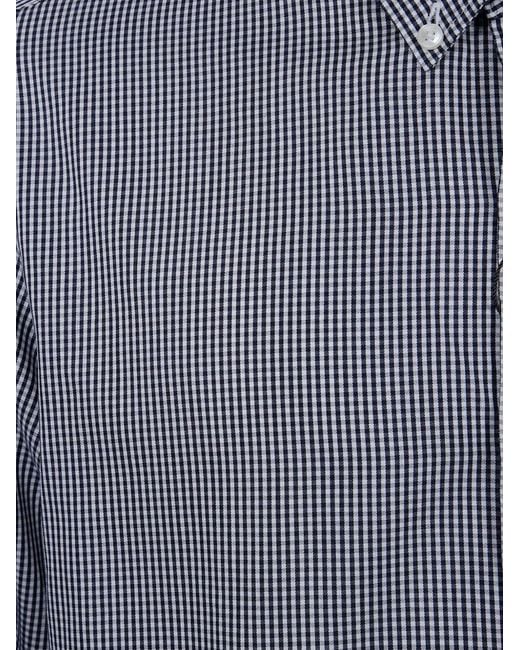 Michael Kors Blue Slim Fit Checked Shirt for men