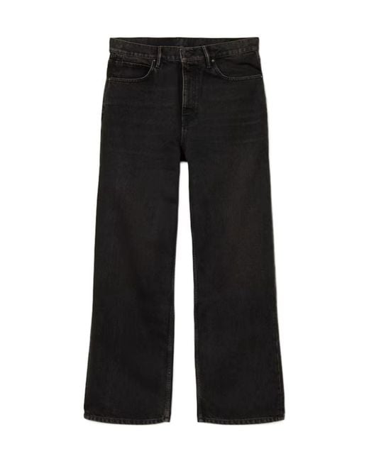 AllSaints Black Lenny Wide Leg Denim Jeans for men