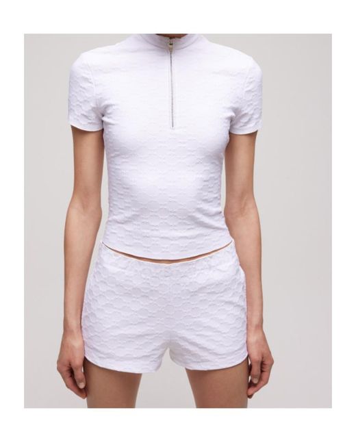 Gucci White Gg Jersey Jacquard T-Shirt