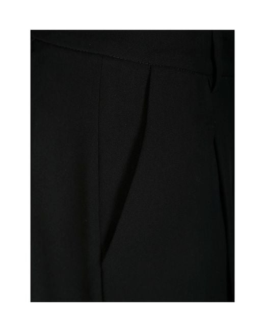 P.A.R.O.S.H. Black Pleat-Detail Trousers