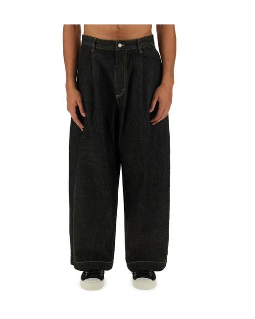 Studio Nicholson Blue Puch Wide-Leg Jeans for men