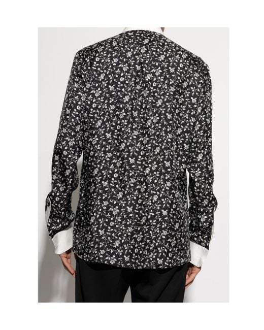 Dolce & Gabbana Black Floral Printed Shirt for men