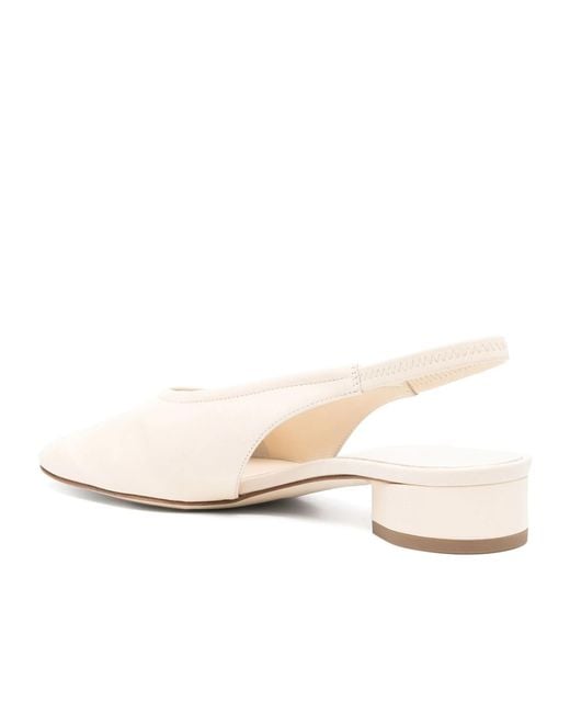 Aeyde Natural 35Mm Leather Slingback Pumps