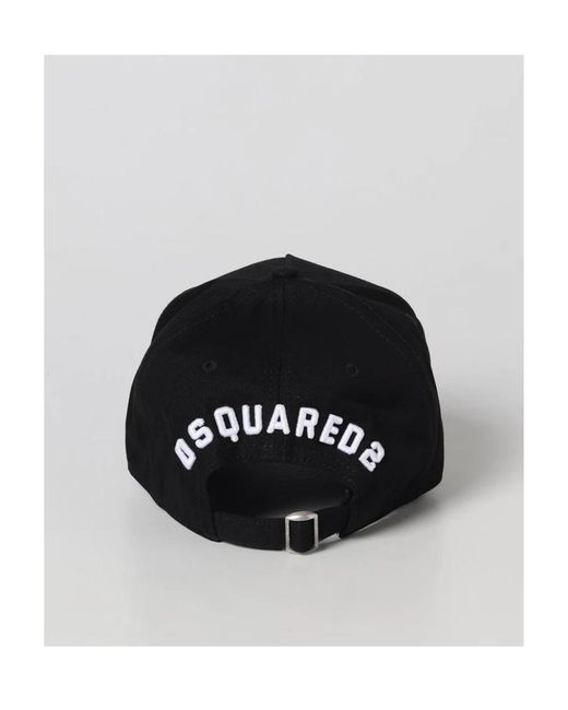 DSquared² Black Logo Baseball Cap for men