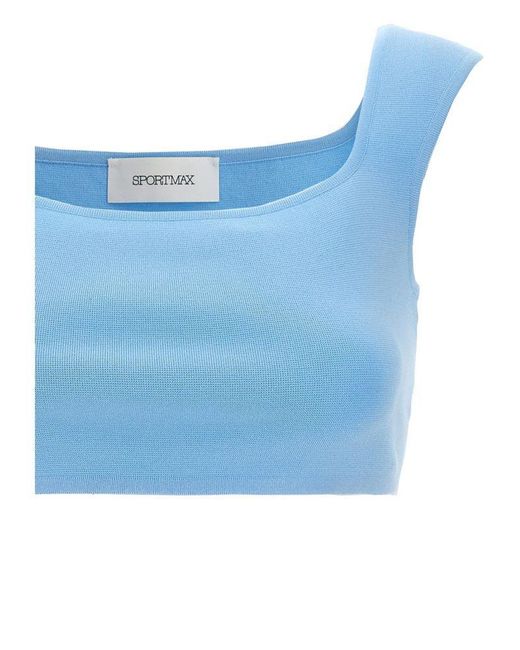 Sportmax Blue 'Fulmine†Top