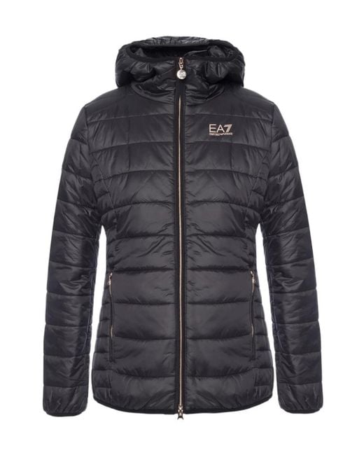 EA7 Black Quilted Cotton Suit