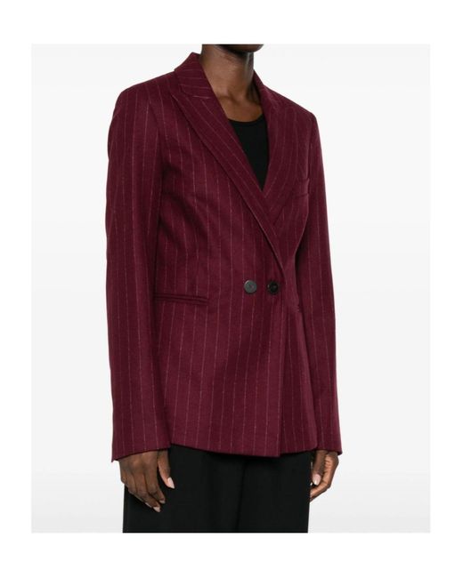 Forte_forte Red Long-Sleeved Suit Jacket