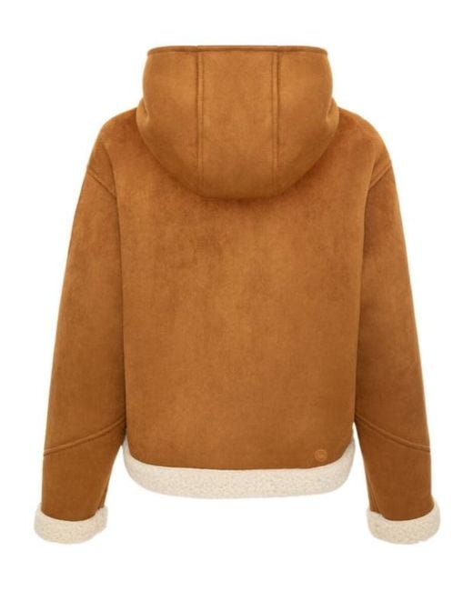 Colmar Brown Hooded Sheepskin Jacket