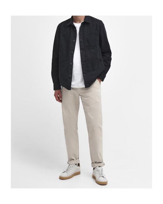 Barbour Blue Button-Down Shirt Jacket for men
