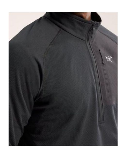 Arc'teryx Gray Delta 1/2 Zipper Collar Sweatshirt for men