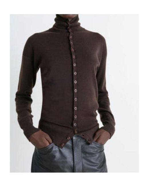 Lemaire Black High-Neck Cardigan