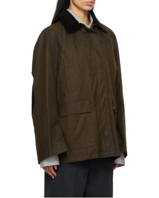 Totême Brown Totême Collared Pocket Detailed Jacket
