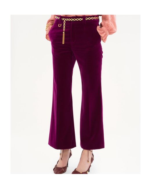 Chloé Red Chloé Cropped Bootcut Pants
