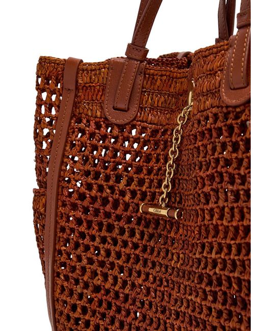 Chloé Brown Wicker Handbag