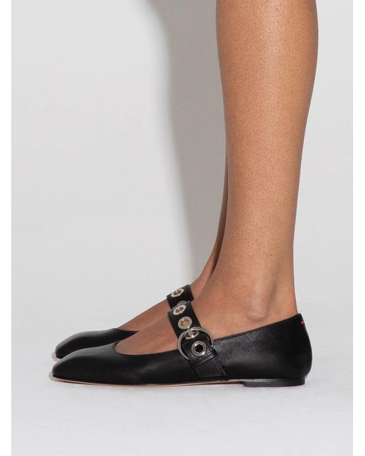 Aeyde White Uma Ballet Flats