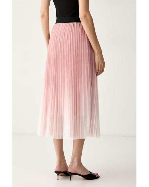 Karl Lagerfeld Pink Elastic Waist Skirt