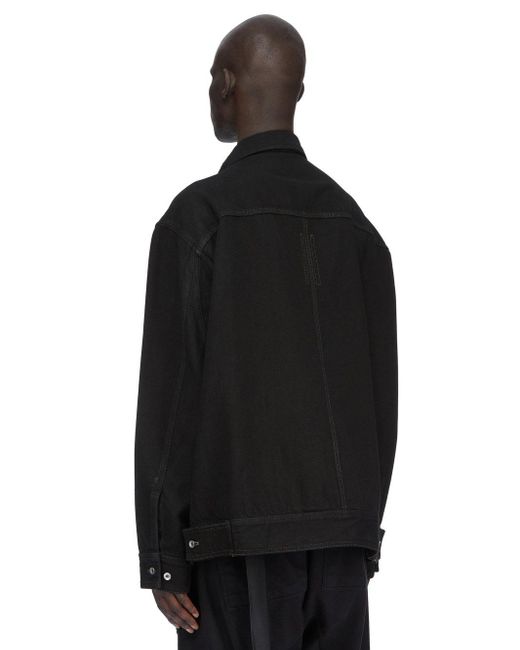 Rick Owens Black Sphinx Jumbo Worker Button-Up Jacket for men