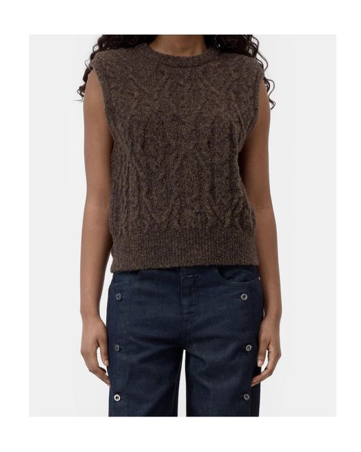 Closed Brown Crew-Neck Vest