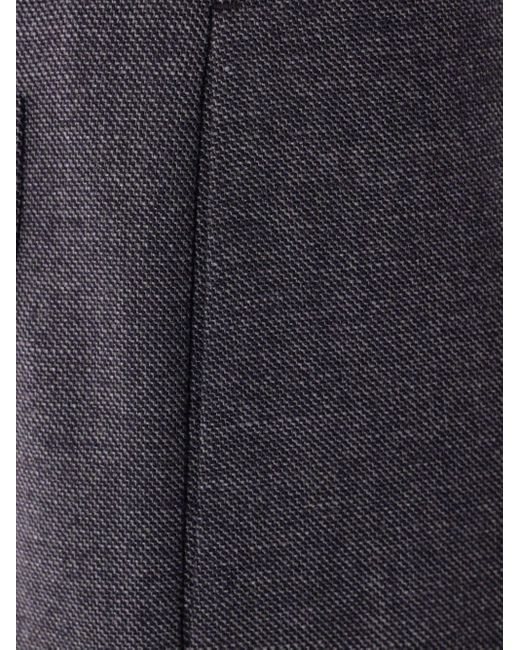 Prada Gray Pleated Turn-Up Hem Trousers