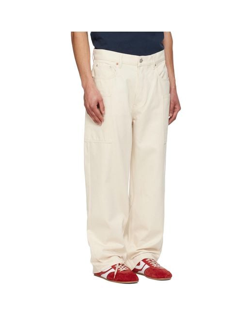 KENZO Natural Logo Patch Jeans for men