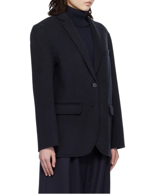 Anine Bing Blue Quinn Buttoned Blazer