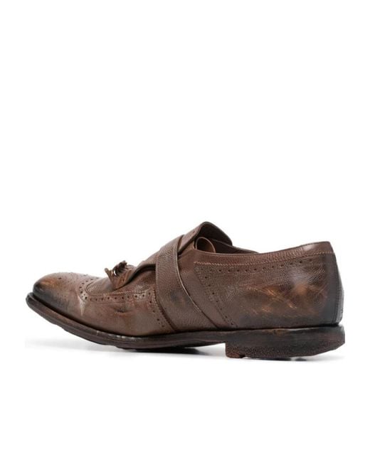 Church's Brown Fringed Strap Loafers for men
