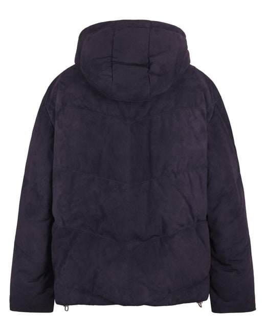 Brunello Cucinelli Blue Padded Down Jacket for men
