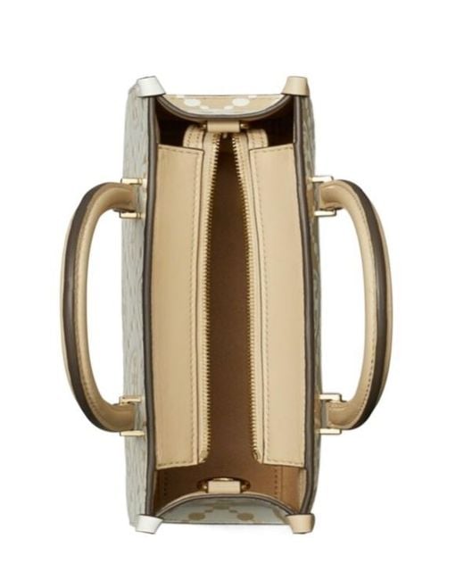 Tory Burch Metallic Small T Monogram-Embossed E/W Tote Bag