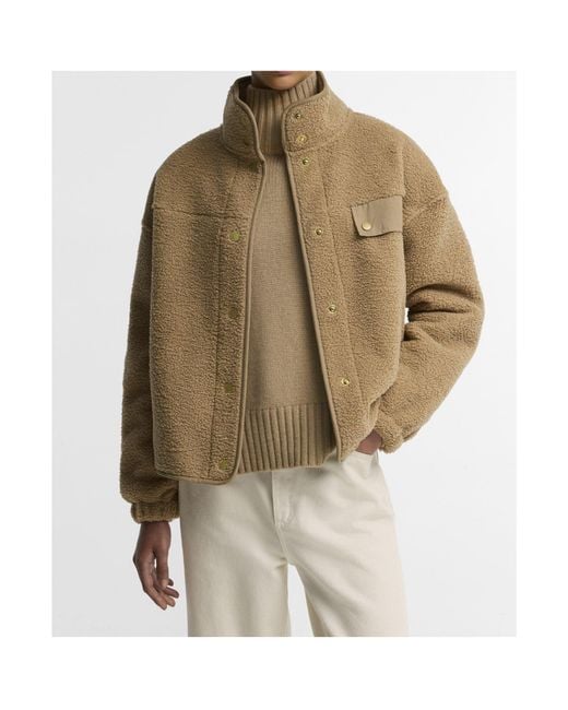 Barbour Natural Cropped Standcollar Sherpa Jacket