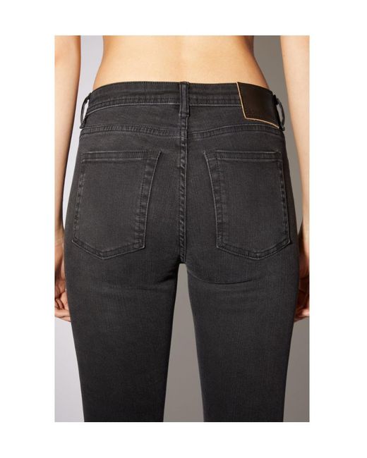 Acne Black Climb Mid-Rise Jeans