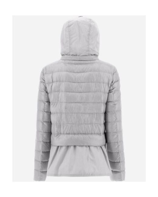 Herno Gray Logo Down Jacket