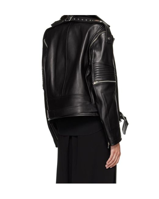 Helmut Lang Black Long Sleeve Leather Jacket for men