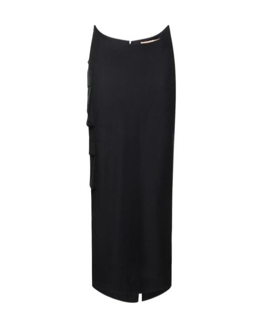 AYA MUSE Black A Mid-Length Half-Length Skirt