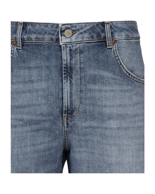 Dondup Blue Regular Fit Low Waist Shorts for men