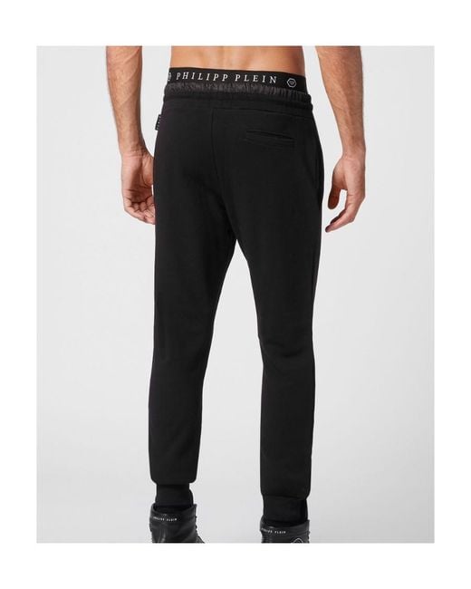 Philipp Plein Black Loose Waist And Foot Sweatpants for men