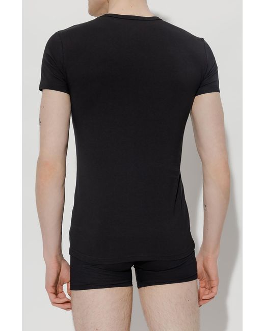 Emporio Armani Black T-Shirt 111512 Cc717 for men