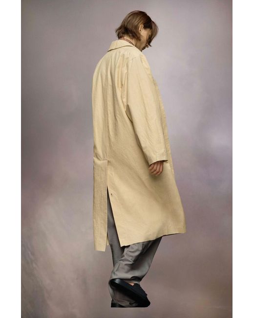 Maison Margiela Natural Single-Breasted Midi Trench Coat for men