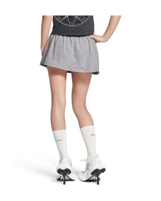Balenciaga Gray Laurel Classic Football Mini Skirt