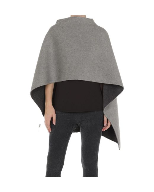 Alberta Ferretti Gray Asymmetrical Cape