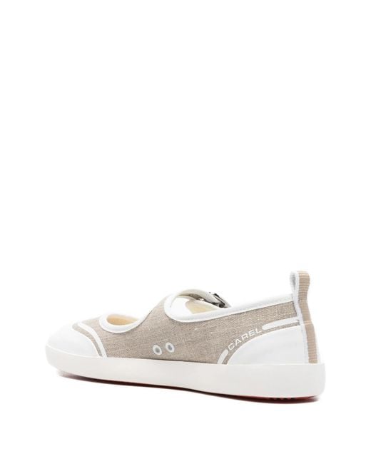 CAREL PARIS White Buckle Trainers